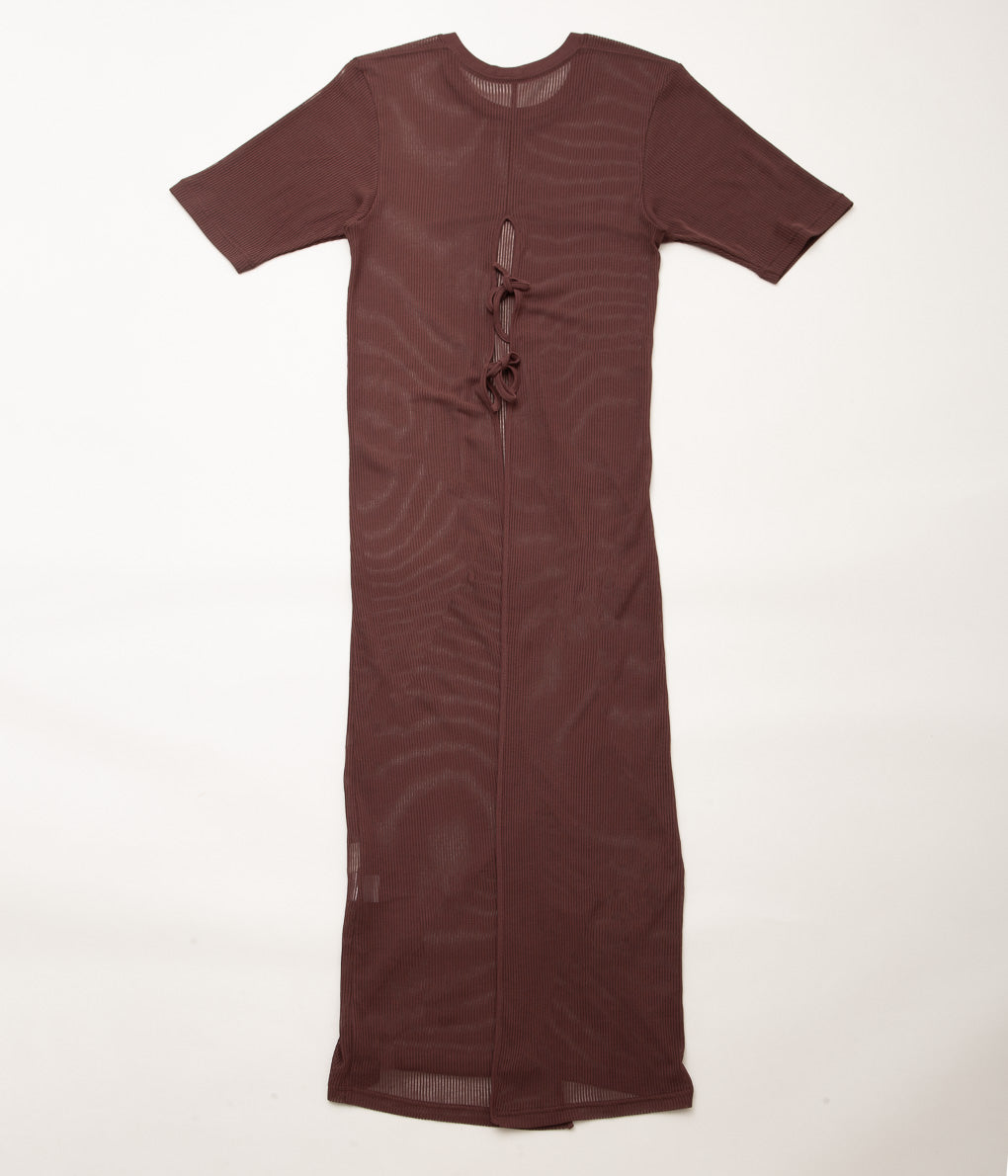 JONNLYNX ''VOILE RIB LONG DRESS'' (BROWN) – THE STORE BY MAIDENS