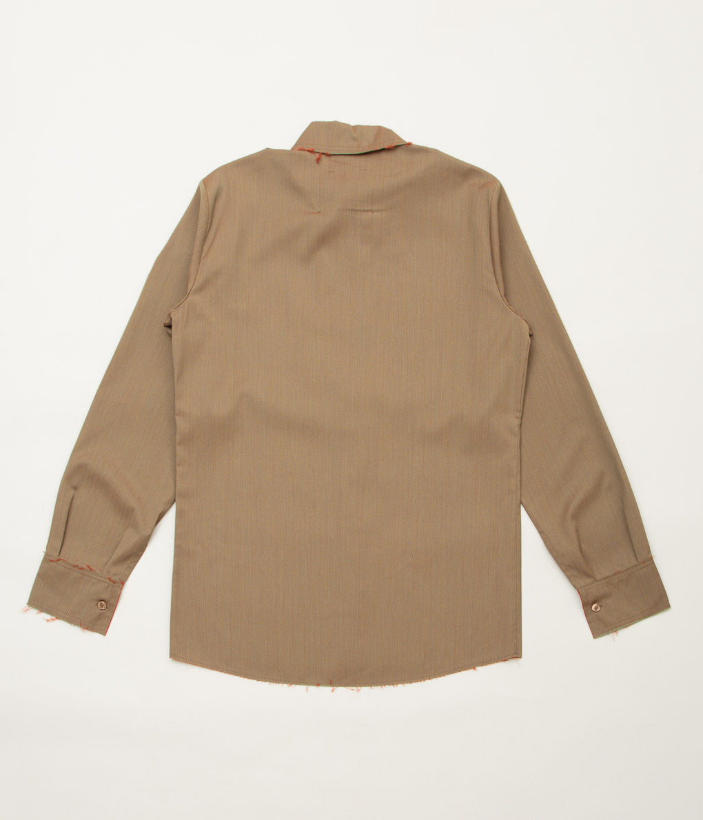 GABRIELA COLL GARMENTS ''NO.197 LORO PIANA FINE WOOL SHIRT'' (CAMEL)