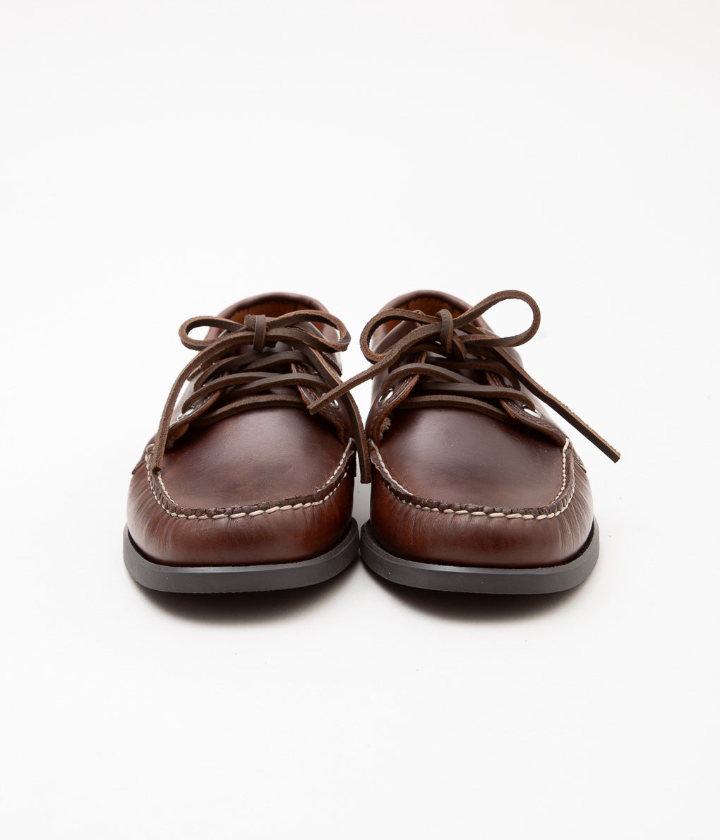 QUODDY TRAIL MOCCASIN ''BLUCHER'' (BROWN LEATHER)