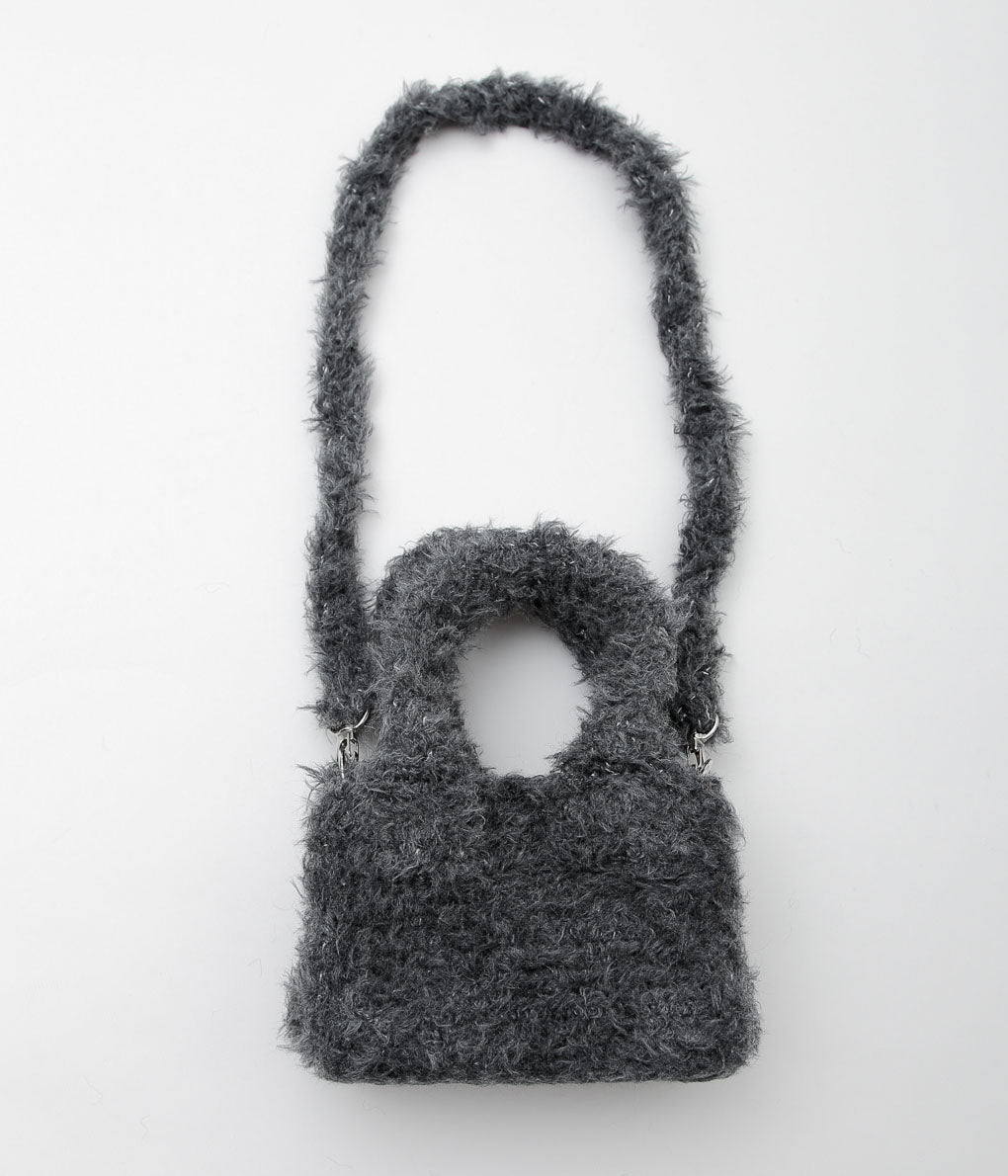 KOTA GUSHIKEN ''HAND CROCHET DENIM-ISH HAND BAG'' (GRAY)