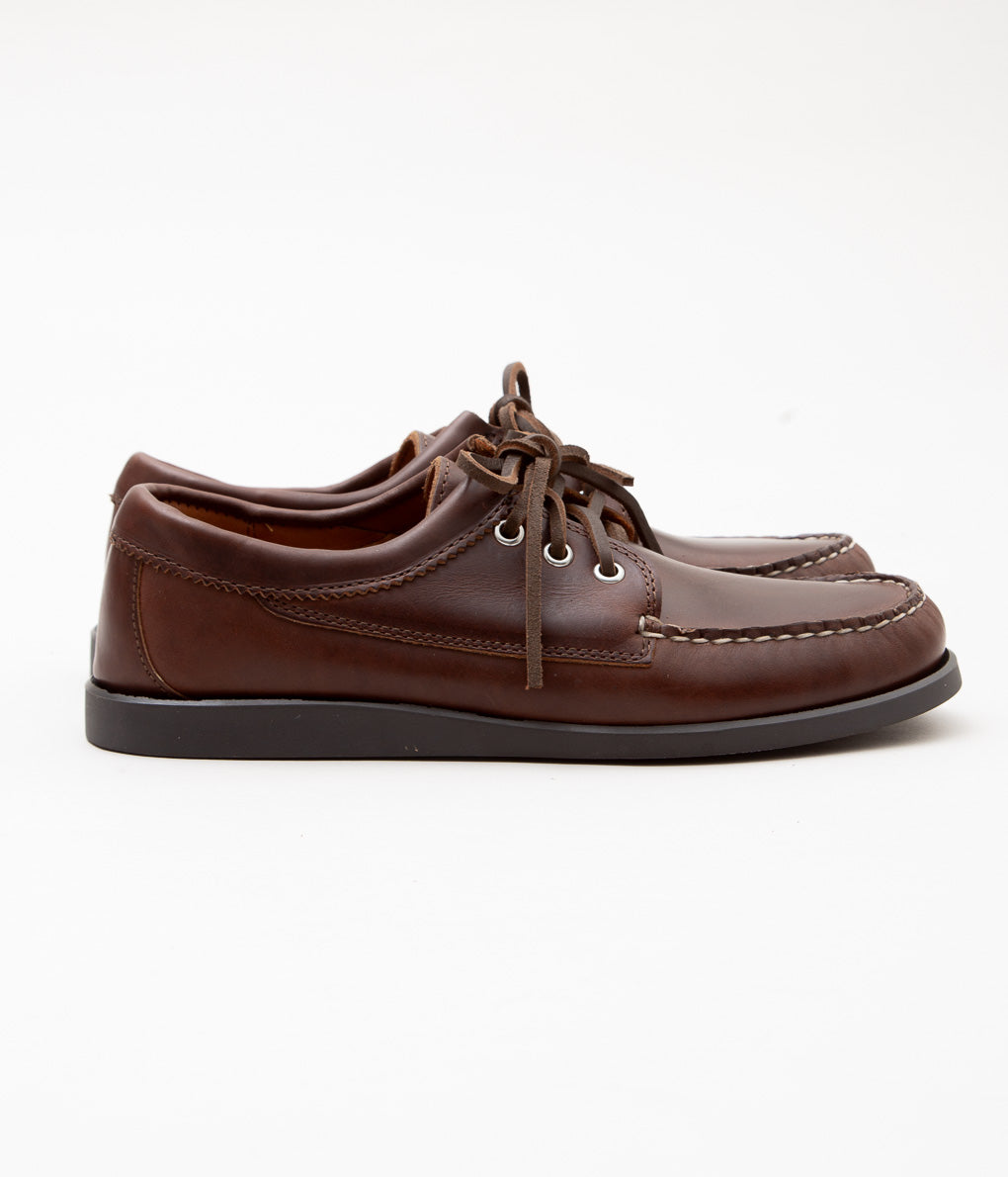 QUODDY TRAIL MOCCASIN ''BLUCHER'' (BROWN LEATHER)