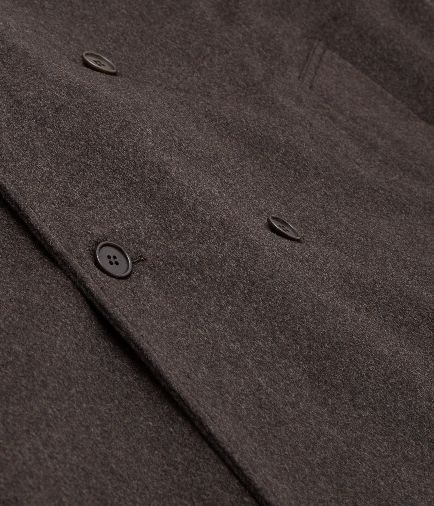 GABRIELA COLL GARMENTS ''NO.65 LORO PIANA HEAVY WOOL OVERSIZED COAT'' (DARK BROWN)