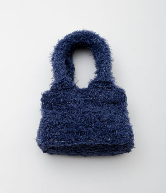 KOTA GUSHIKEN ''HAND CROCHET DENIM-ISH HAND BAG'' (INDIGO BLUE)