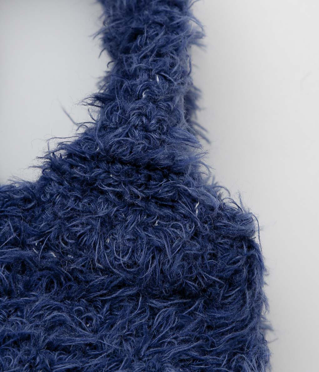 KOTA GUSHIKEN ''HAND CROCHET DENIM-ISH HAND BAG'' (INDIGO BLUE