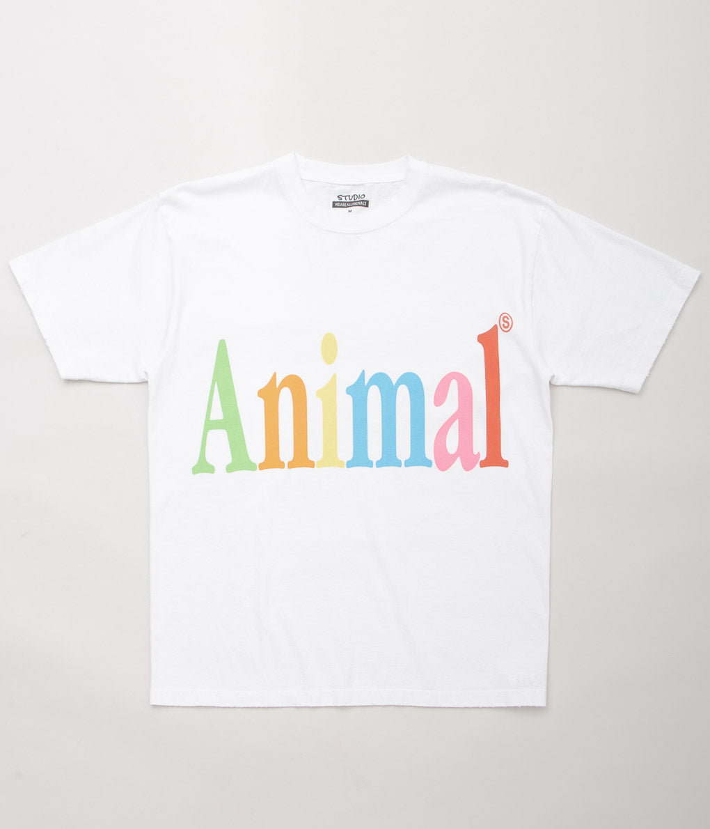 STUDIO WEAREALLANIMALS ''ANIMALS LETTER T-SHIRT'' (WHITE)