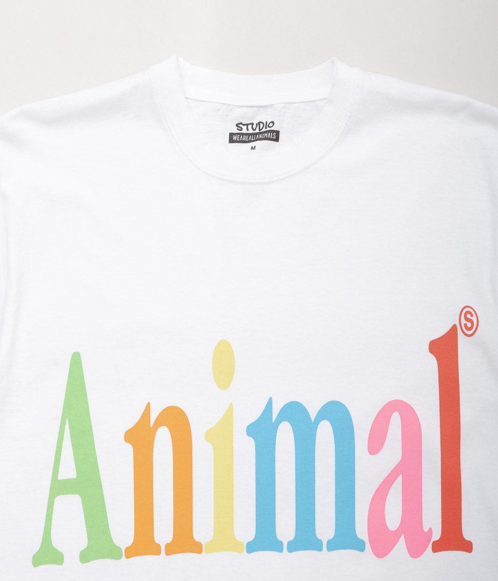 STUDIO WEAREALLANIMALS ''ANIMALS LETTER T-SHIRT'' (WHITE)