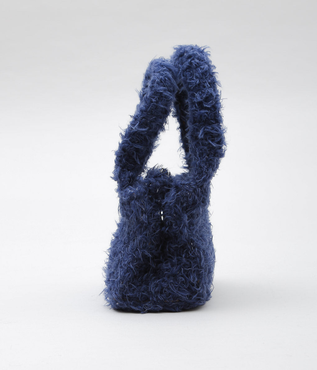 KOTA GUSHIKEN ''HAND CROCHET DENIM-ISH HAND BAG'' (INDIGO BLUE)