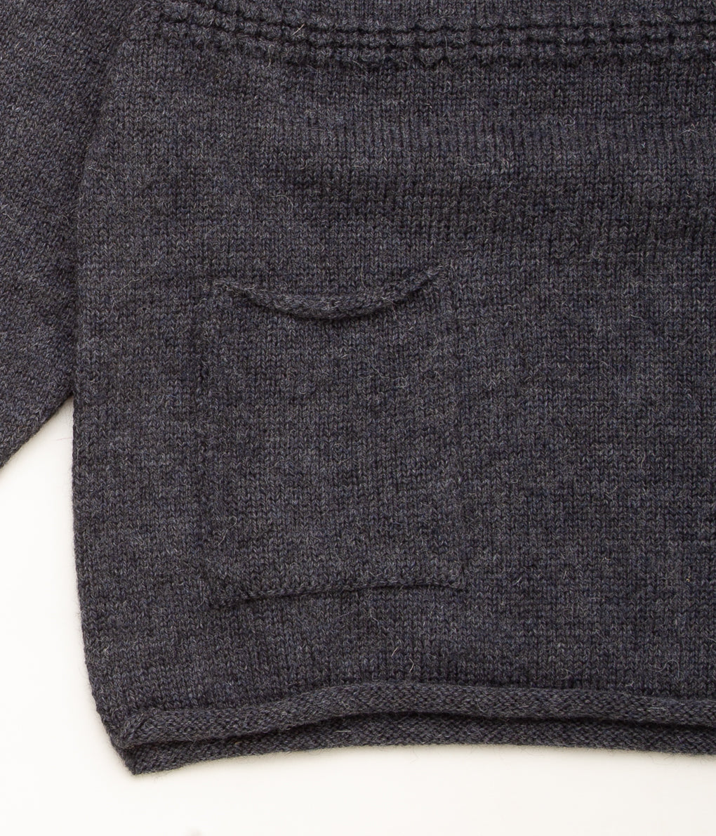 XENIA TELUNTS "SAILOR'S NECK SWEATER"(CHARCOAL)