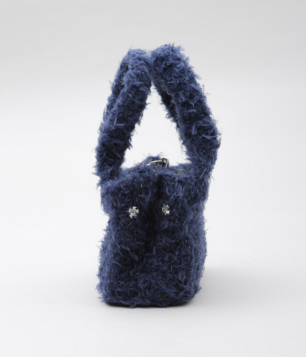 KOTA GUSHIKEN ''HAND CROCHET DENIM-ISH HAND BAG'' (INDIGO BLUE)