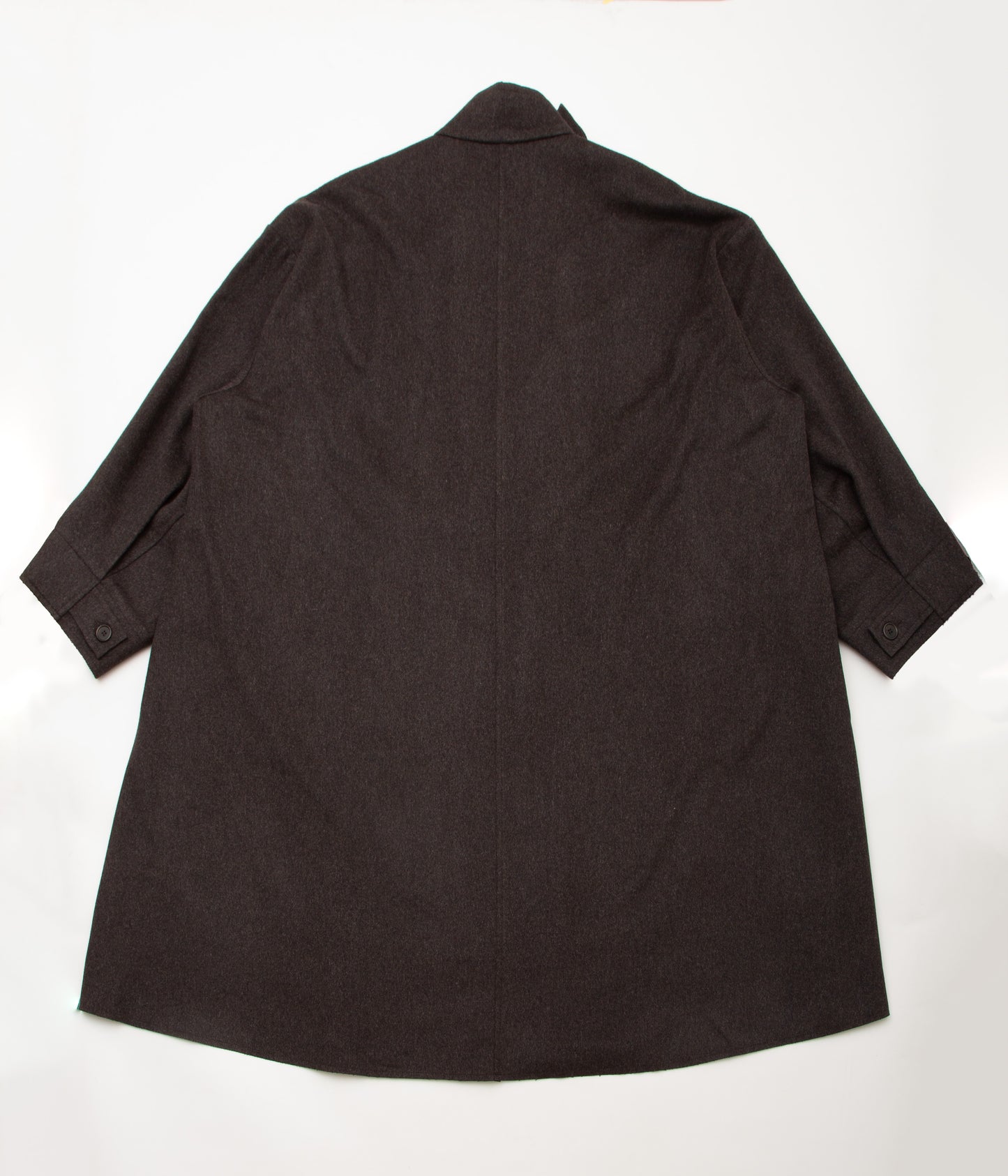 GABRIELA COLL GARMENTS ''NO.65 LORO PIANA HEAVY WOOL OVERSIZED COAT'' (DARK BROWN)