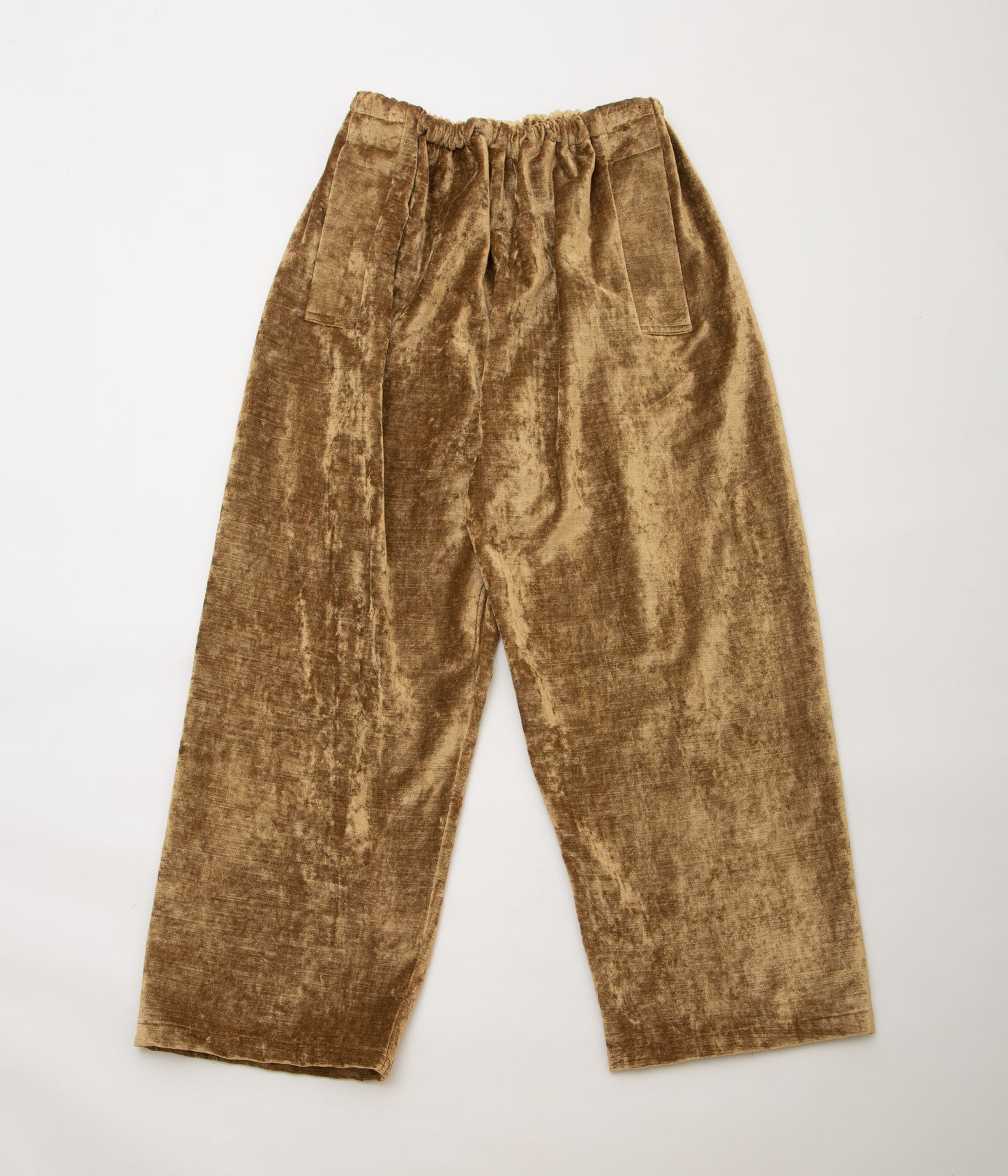 GABRIELA COLL GARMENTS ''NO.287 COTTON VELVET FLAP POCKET TROUSERS'' (BROWN)