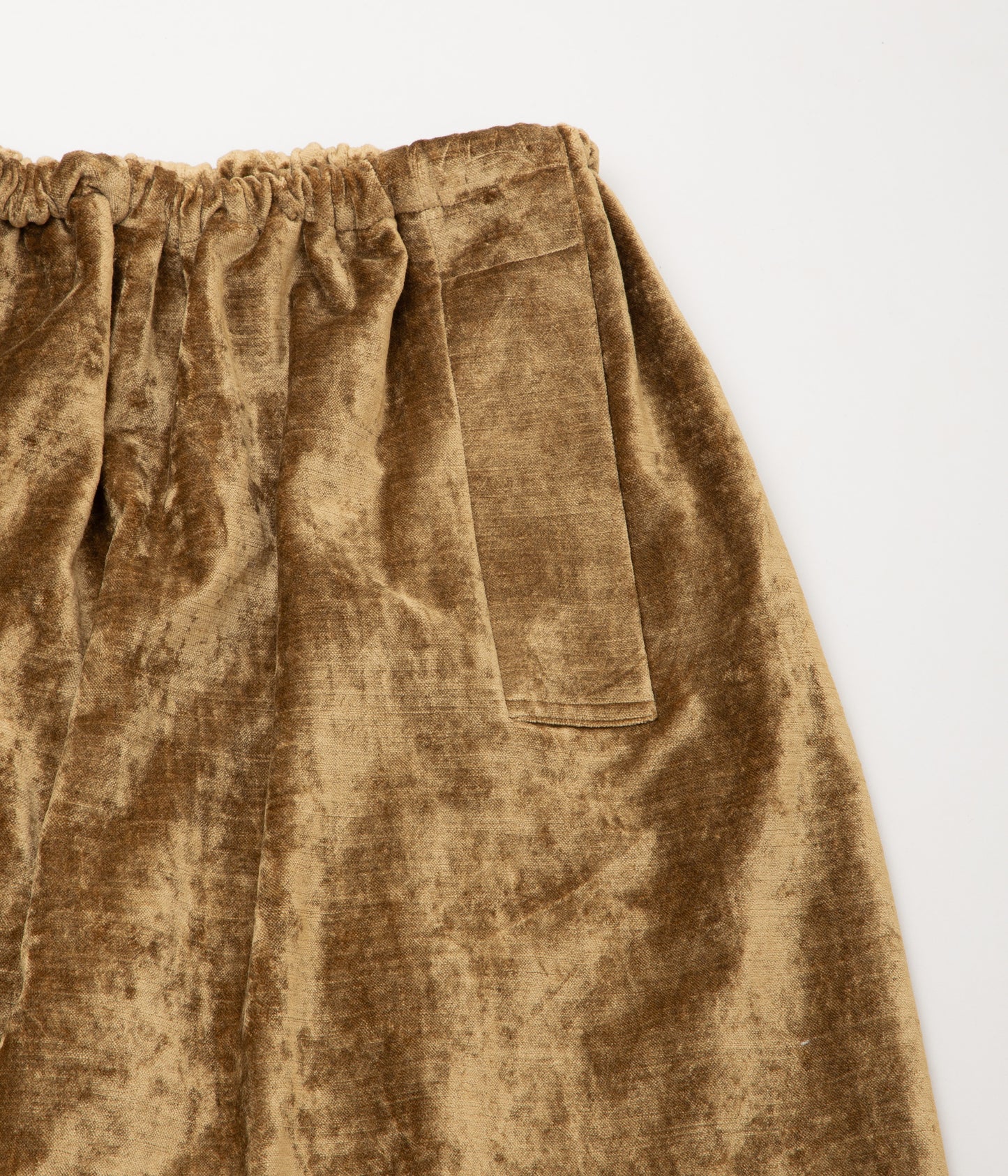 GABRIELA COLL GARMENTS ''NO.287 COTTON VELVET FLAP POCKET TROUSERS'' (BROWN)