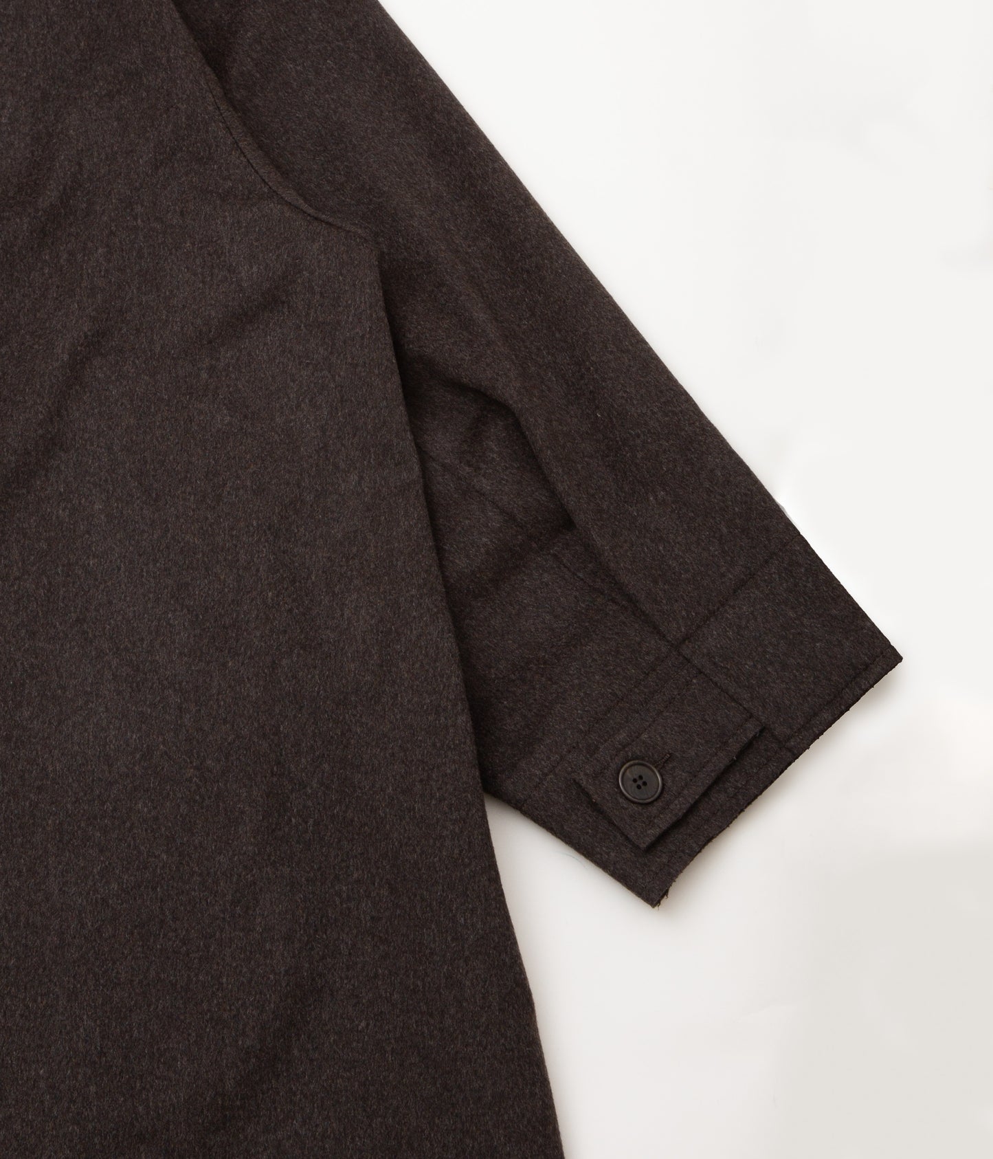 GABRIELA COLL GARMENTS ''NO.65 LORO PIANA HEAVY WOOL OVERSIZED COAT'' (DARK BROWN)