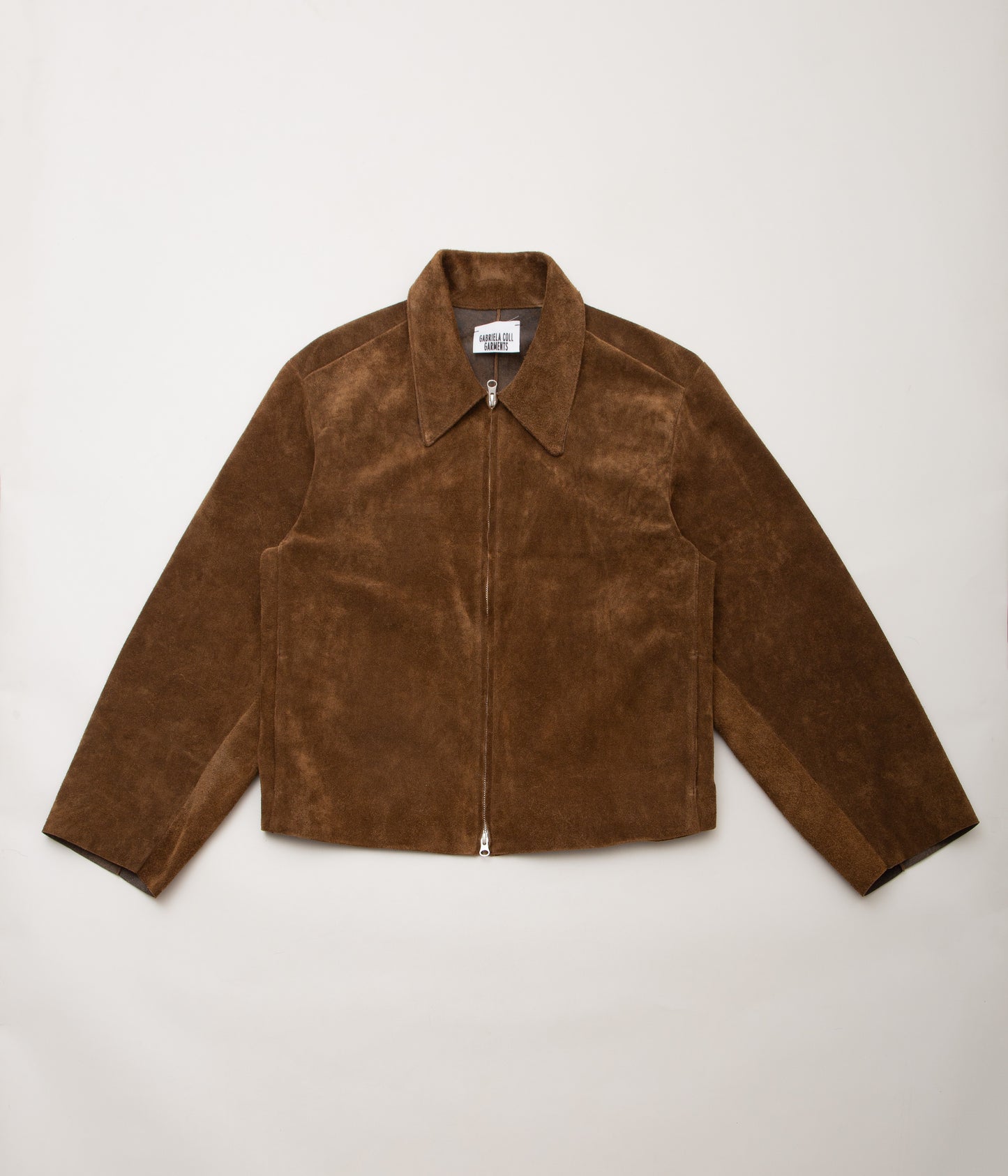 GABRIELA COLL GARMENTS ''NO.285 LEATHER POCKET JACKET'' (BROWN SUEDE)