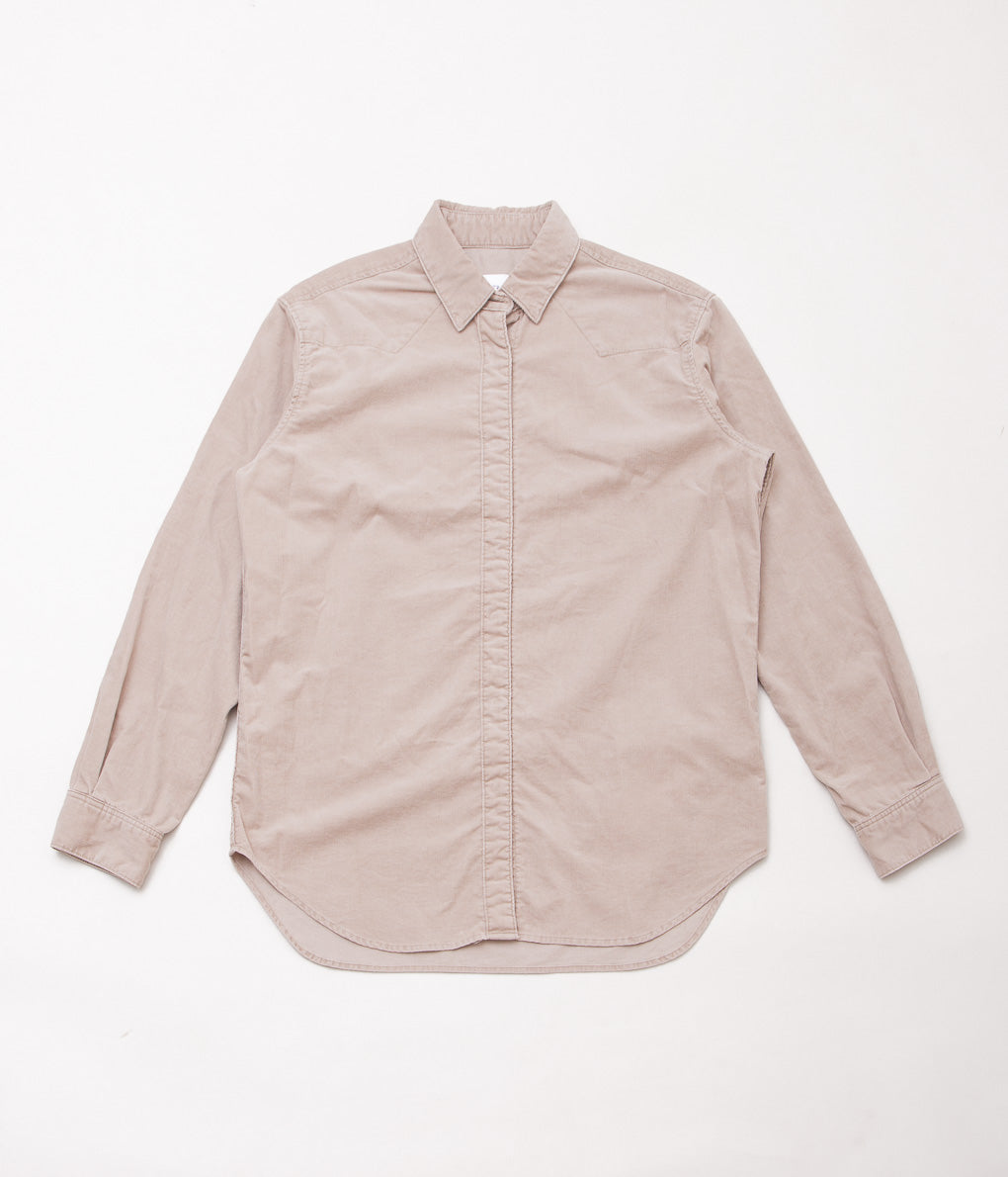 TU ES MON TRESOIR ''THE TURQUOISE CHAMOIS SHIRT''(MAUVE)