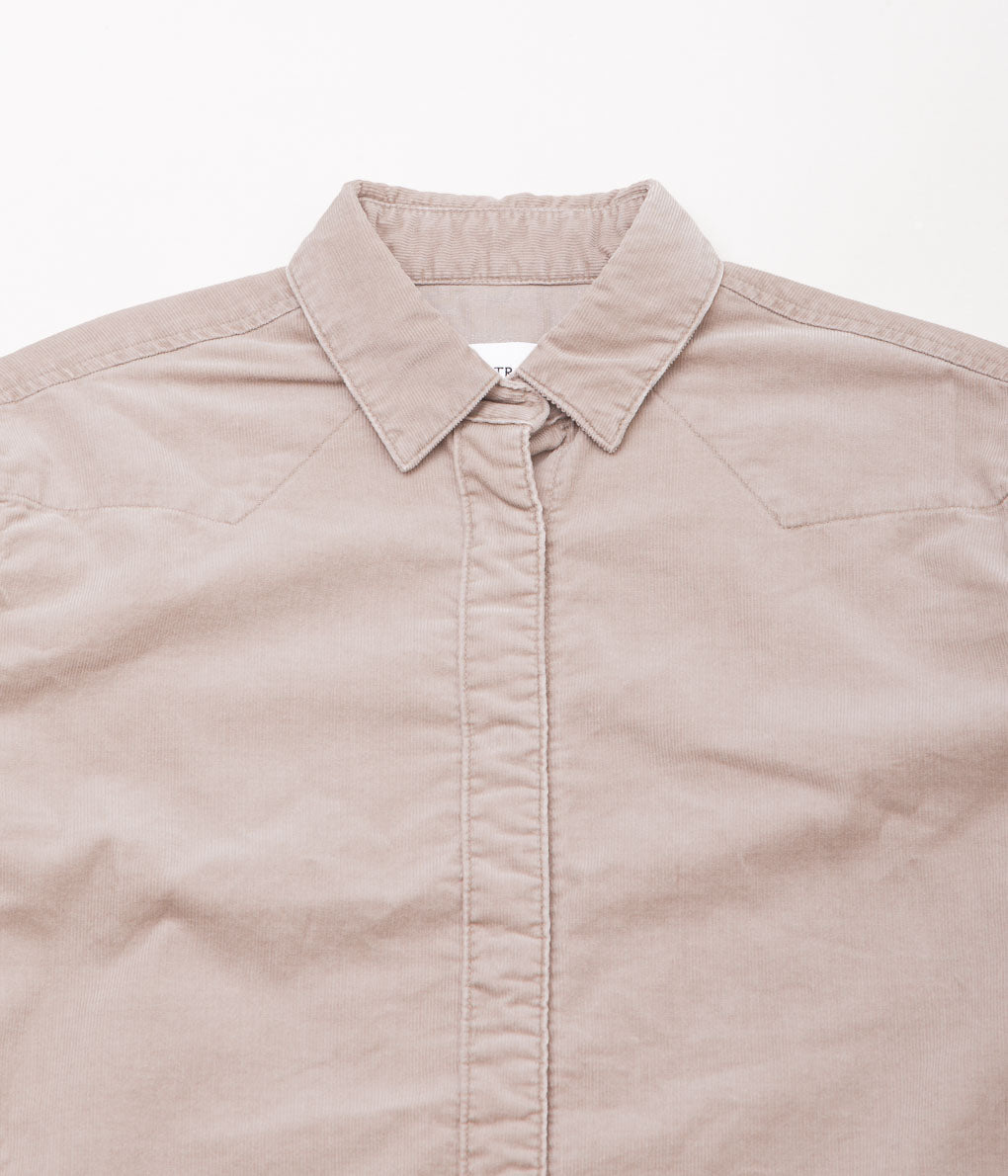 TU ES MON TRESOIR ''THE TURQUOISE CHAMOIS SHIRT''(MAUVE)