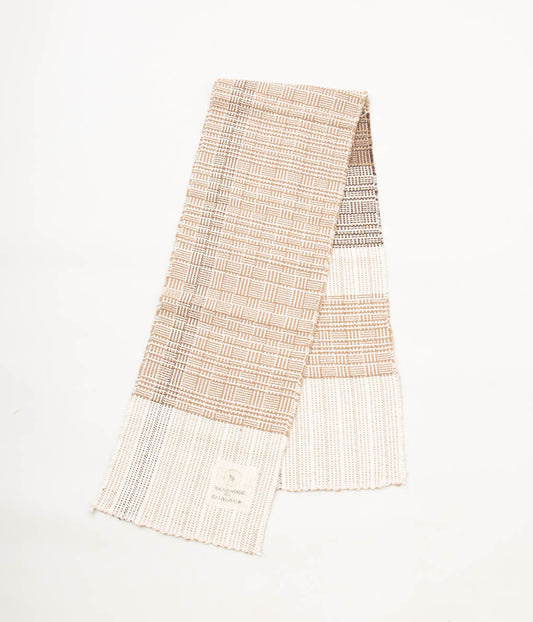 MONAD LONDON "HANDWOVEN FABRIC (DISTORTED CHECK ALPACA100%)"(BROWN)