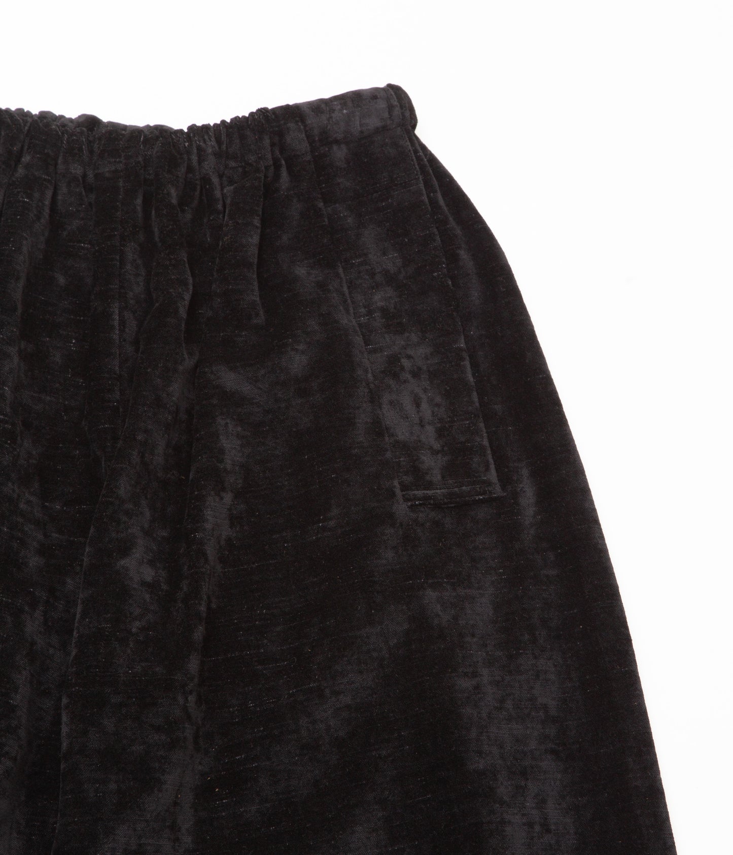 GABRIELA COLL GARMENTS ''NO.287 COTTON VELVET FLAP POCKET TROUSERS'' (BLACK)