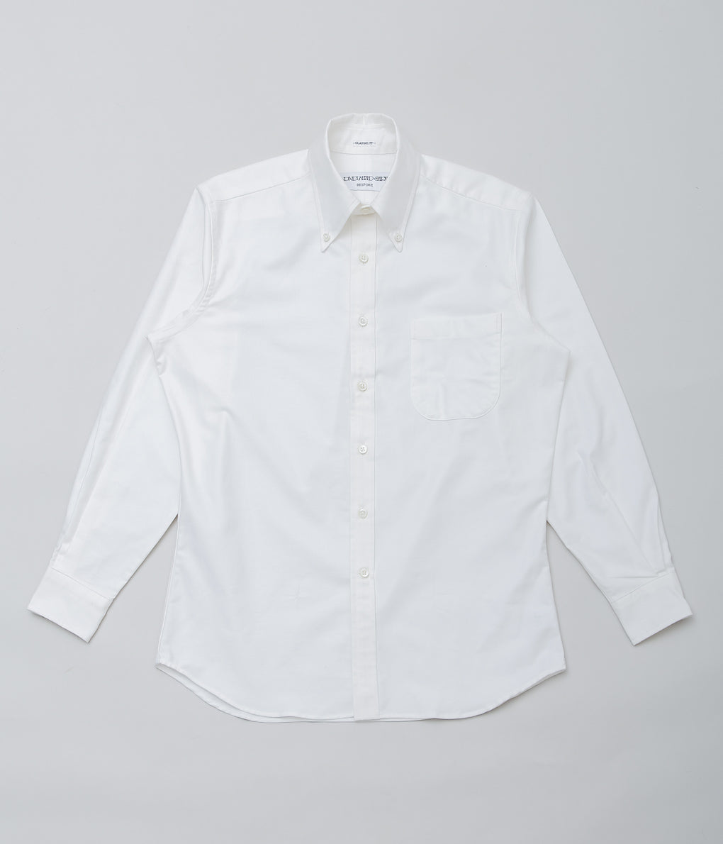 INDIVIDUALIZED SHIRTS ''VINTAGE FABRIC BESPOKE BUTTON DOWN SHIRTS'' (WHITE)