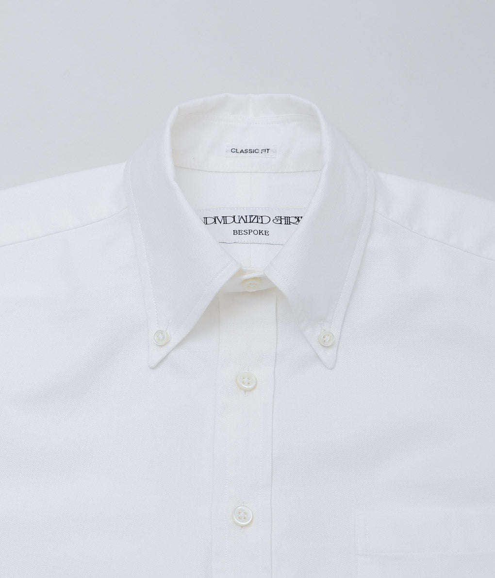 INDIVIDUALIZED SHIRTS ''VINTAGE FABRIC BESPOKE BUTTON DOWN SHIRTS'' (WHITE)