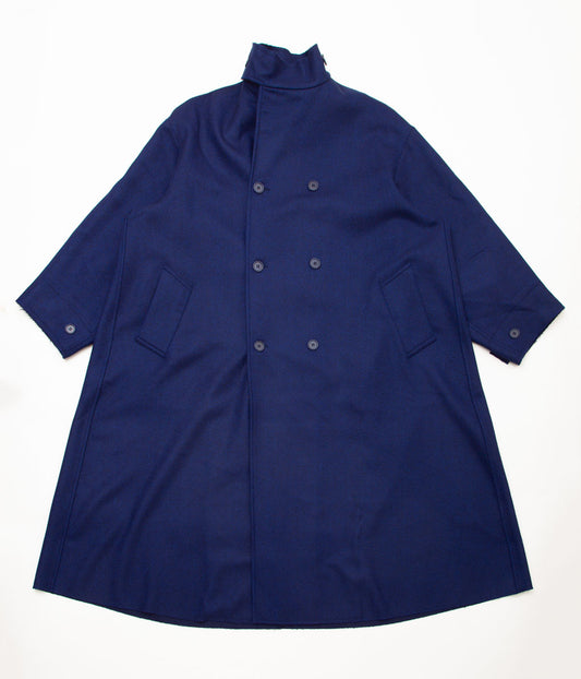 GABRIELA COLL GARMENTS ''NO.65 LORO PIANA HEAVY WOOL OVERSIZED COAT'' (BLUE)