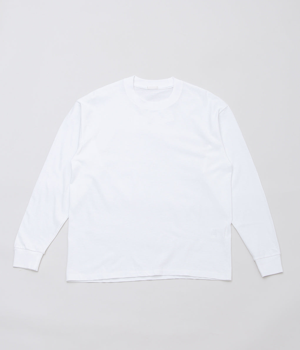 COMOLI ''Cotton jersey long sleeve T-shirt'' (WHITE)