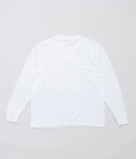 COMOLI ''Cotton jersey long sleeve T-shirt'' (WHITE)