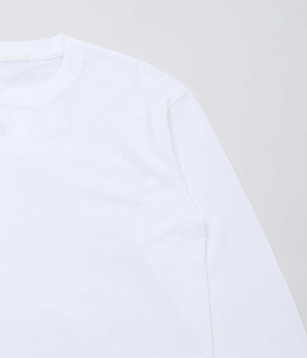 COMOLI ''Cotton jersey long sleeve T-shirt'' (WHITE)