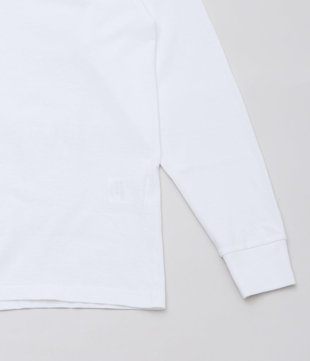 COMOLI ''Cotton jersey long sleeve T-shirt'' (WHITE)