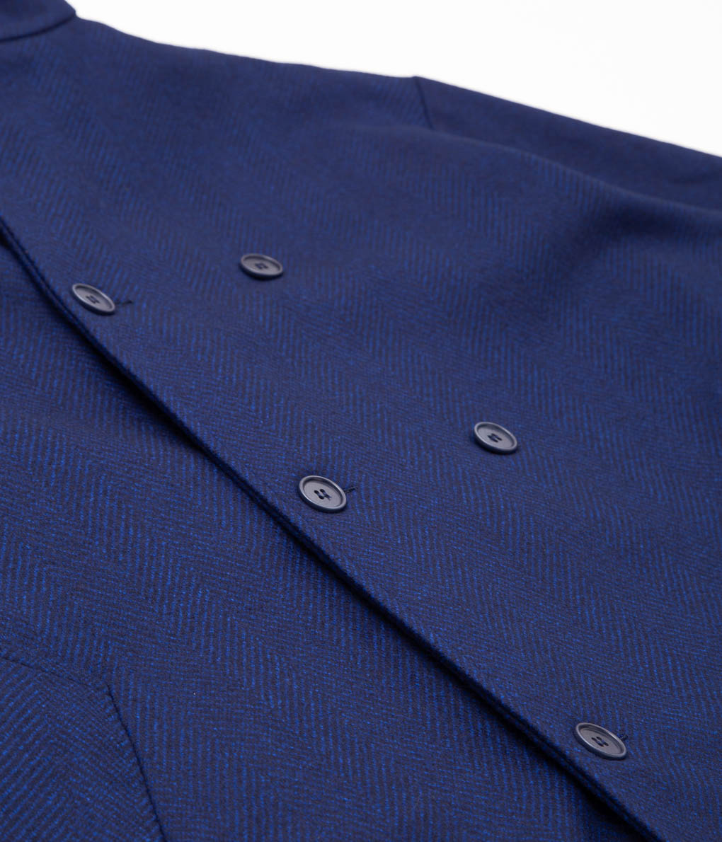 GABRIELA COLL GARMENTS ''NO.65 LORO PIANA HEAVY WOOL OVERSIZED COAT'' (BLUE)