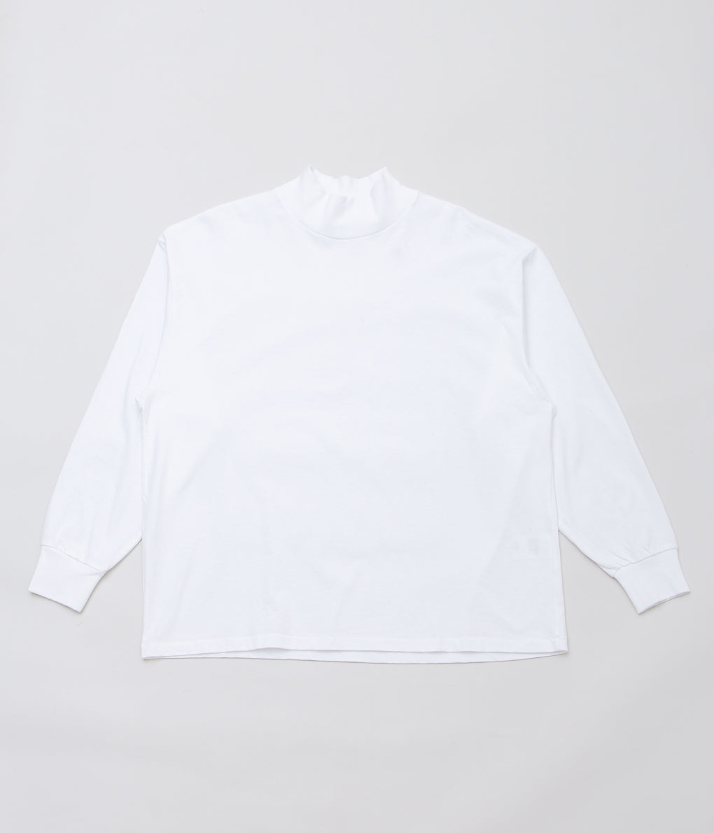 COMOLI ''コットンジャージ モックネックプルオーバー'' (WHITE)