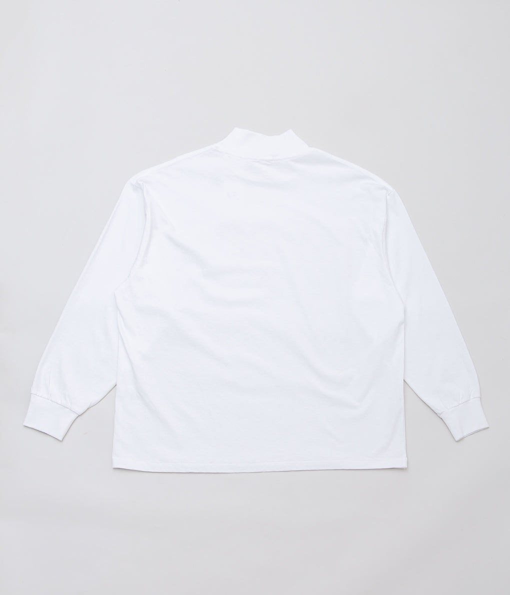 COMOLI ''コットンジャージ モックネックプルオーバー'' (WHITE)