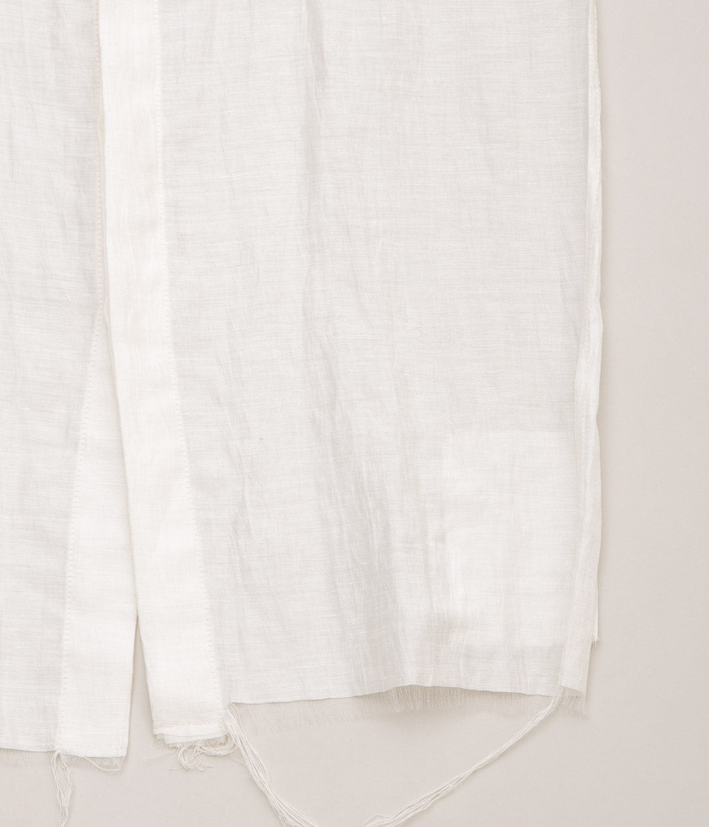 OLUBIYI THOMAS "BUGGY BACKLESS SHIRT IN WHITE COTTON SHEEN VISCOSE" (OFF WHITE)