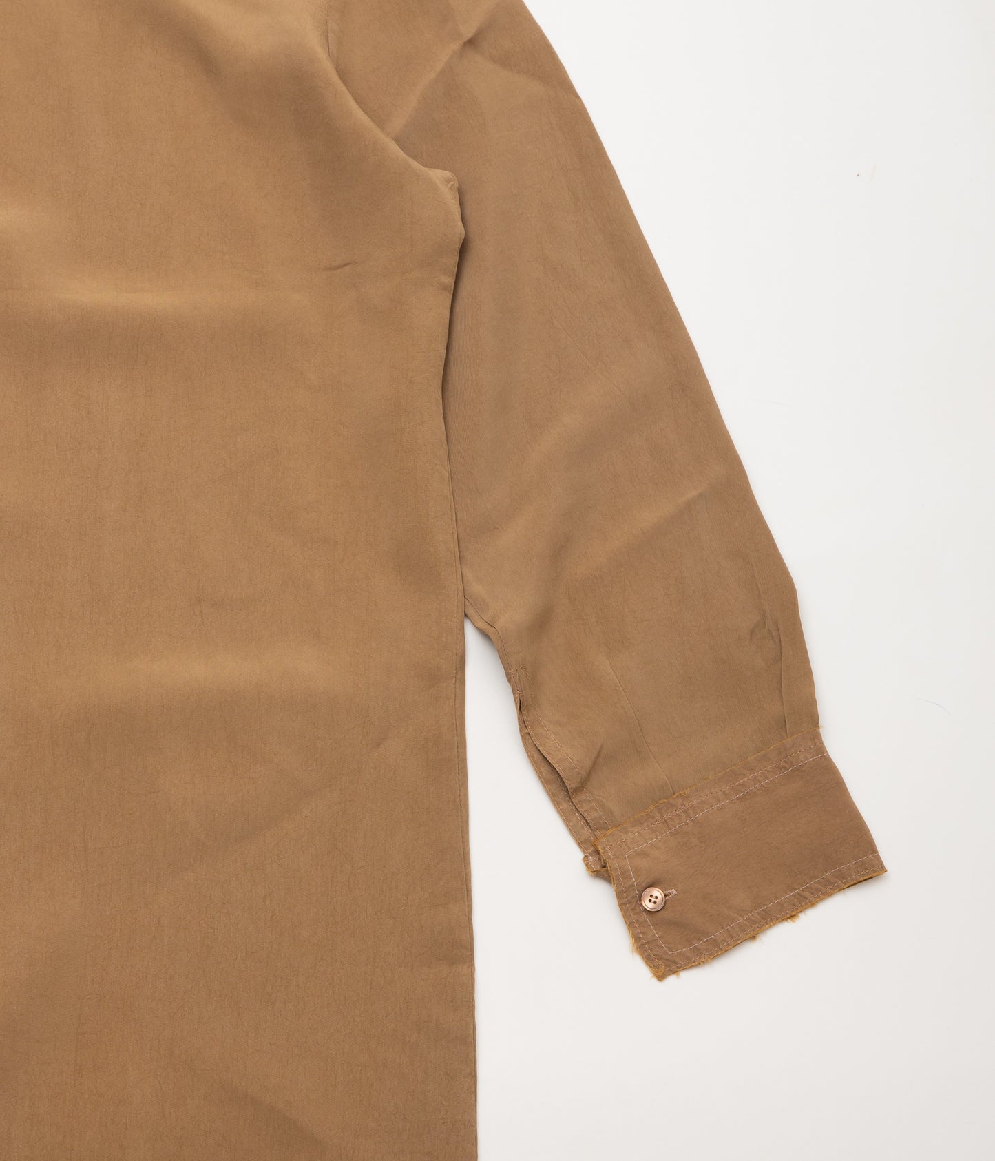 GABRIELA COLL GARMENTS ''NO.291 CUPRO LONGSLEEVE SHIRT DRESS'' (BROWN)