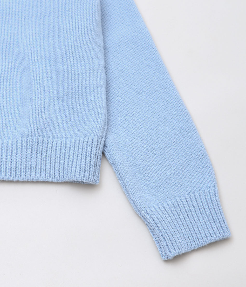 &DAUGHTER ''PLAIN SADDLE SLEEVE CREWNECK'' (PALE BLUE)