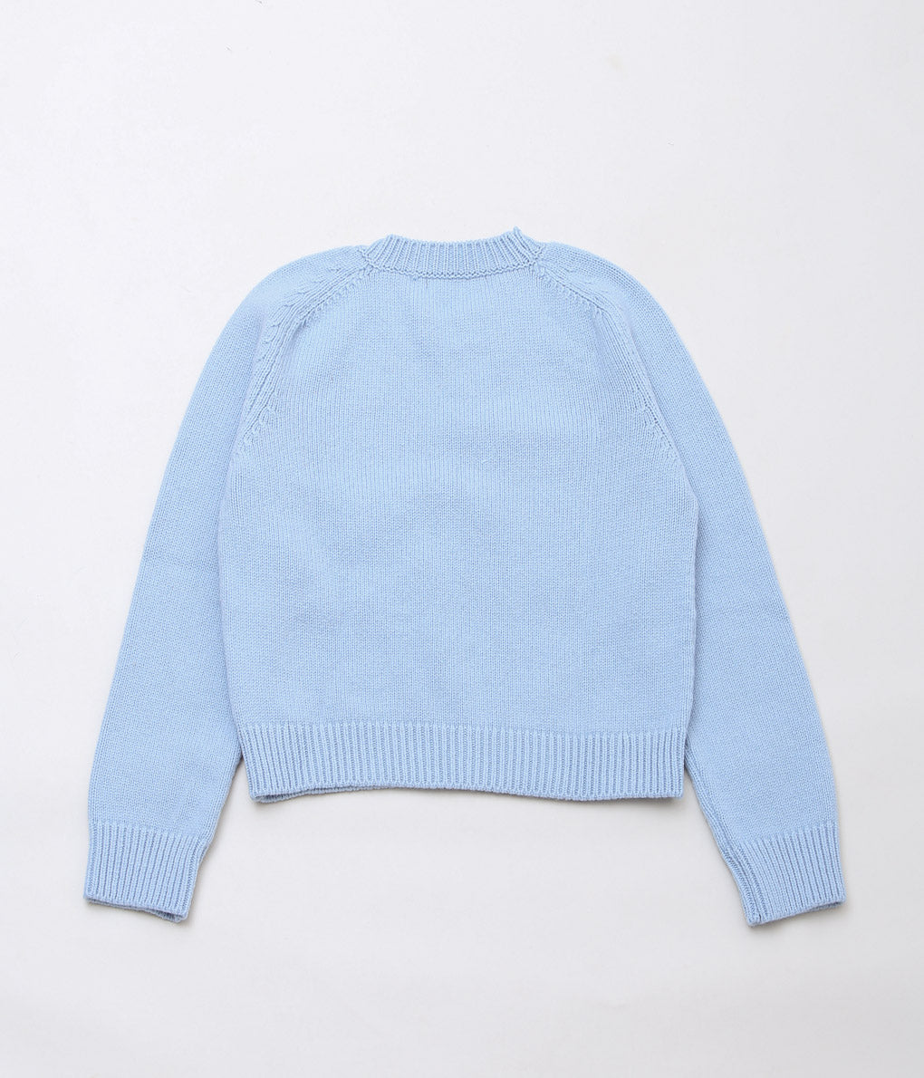 &DAUGHTER ''PLAIN SADDLE SLEEVE CREWNECK'' (PALE BLUE)