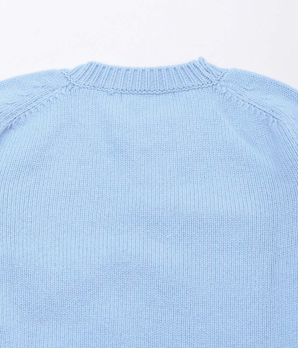 &DAUGHTER ''PLAIN SADDLE SLEEVE CREWNECK'' (PALE BLUE)