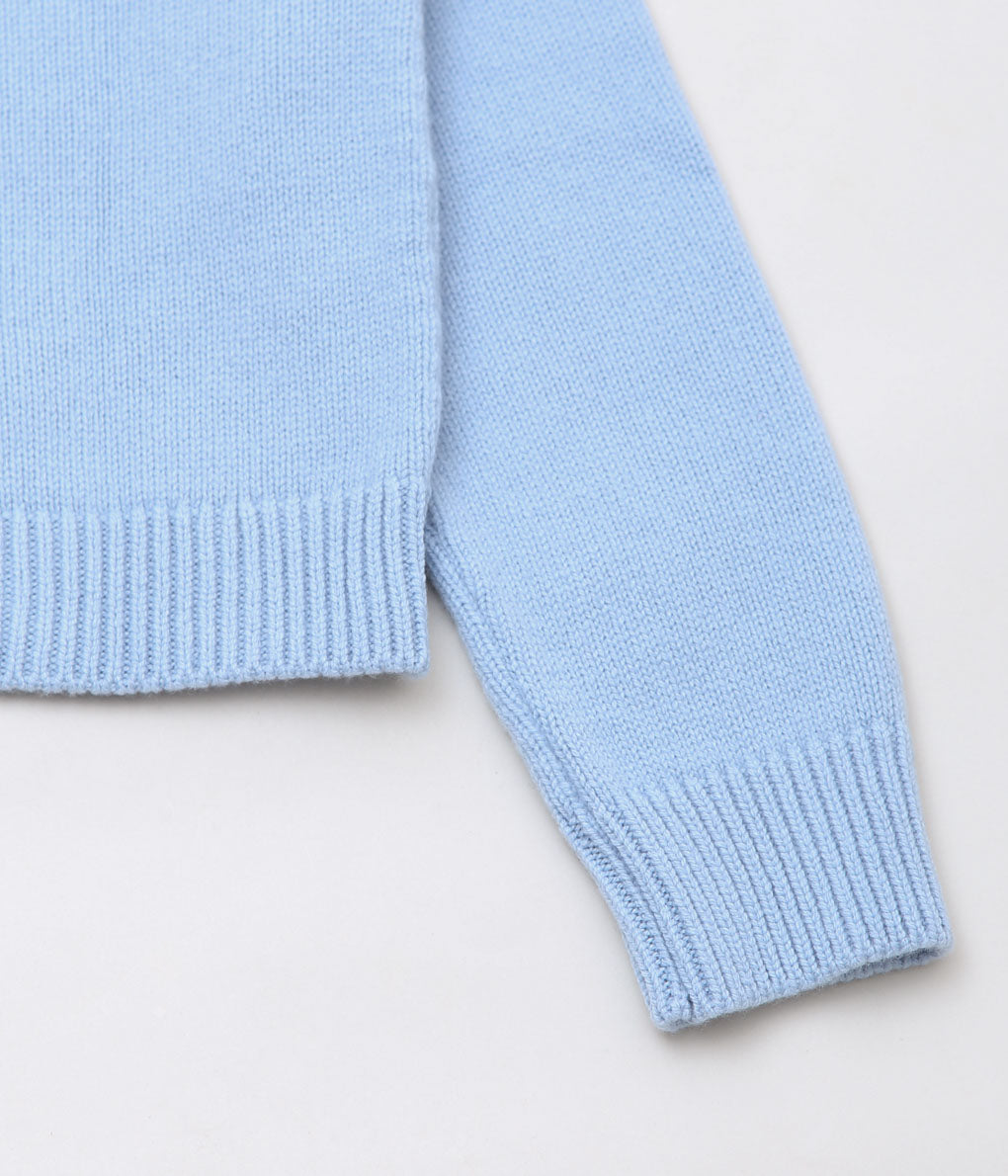 &DAUGHTER ''PLAIN SADDLE SLEEVE CREWNECK'' (PALE BLUE)