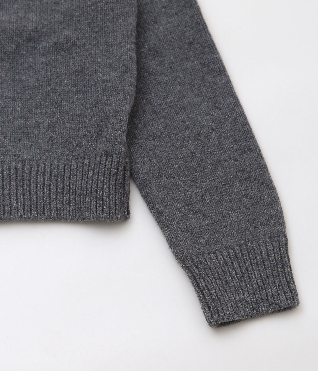 &DAUGHTER ''PLAIN SADDLE SLEEVE CREWNECK'' (DERBY GREY)