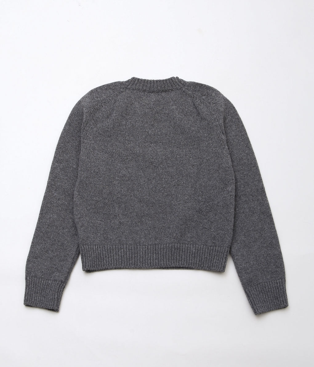 &DAUGHTER ''PLAIN SADDLE SLEEVE CREWNECK'' (DERBY GREY)