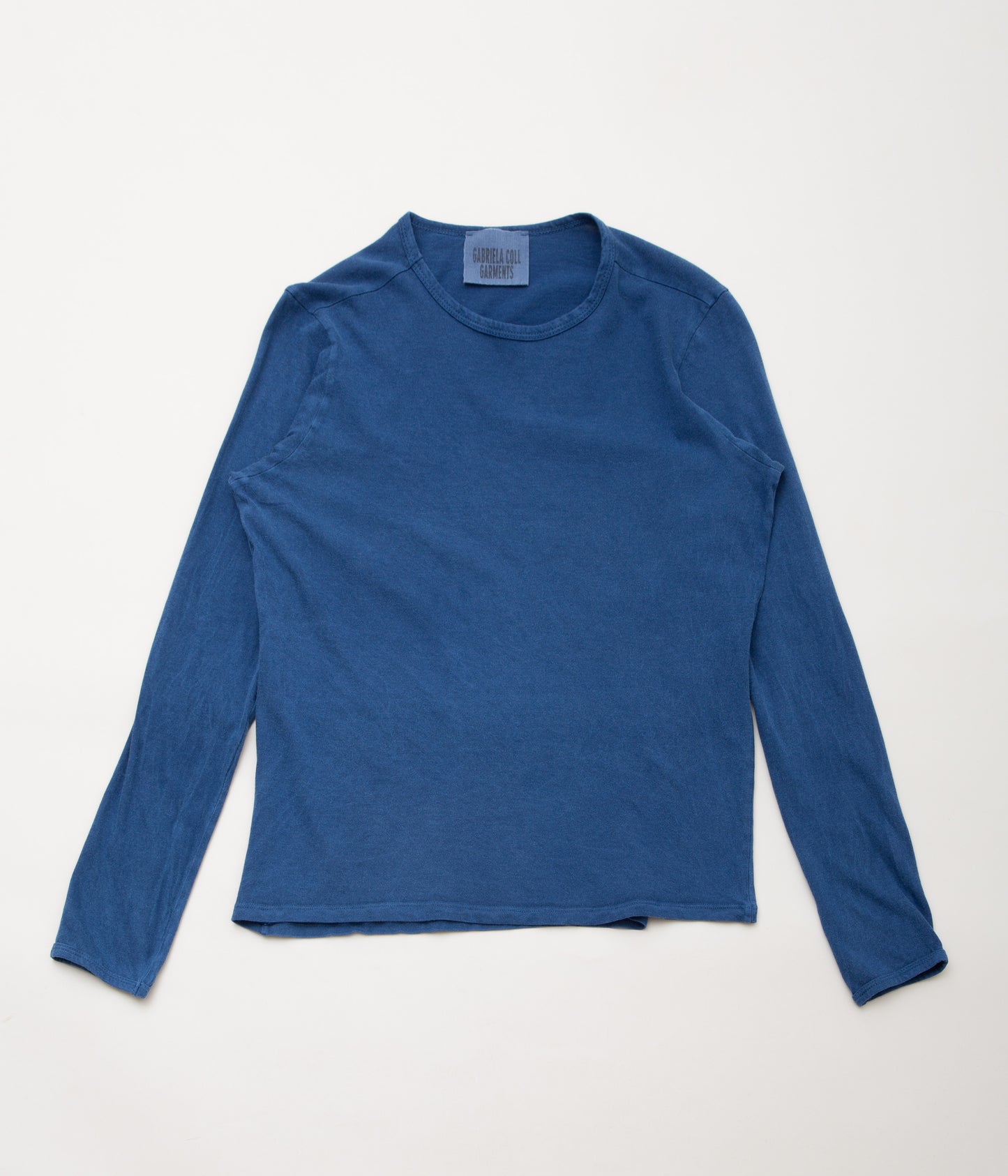 GABRIELA COLL GARMENTS ''NO.87 ORGANIC COTTON LONG SLEEVE T-SHIRT'' (BLUE)