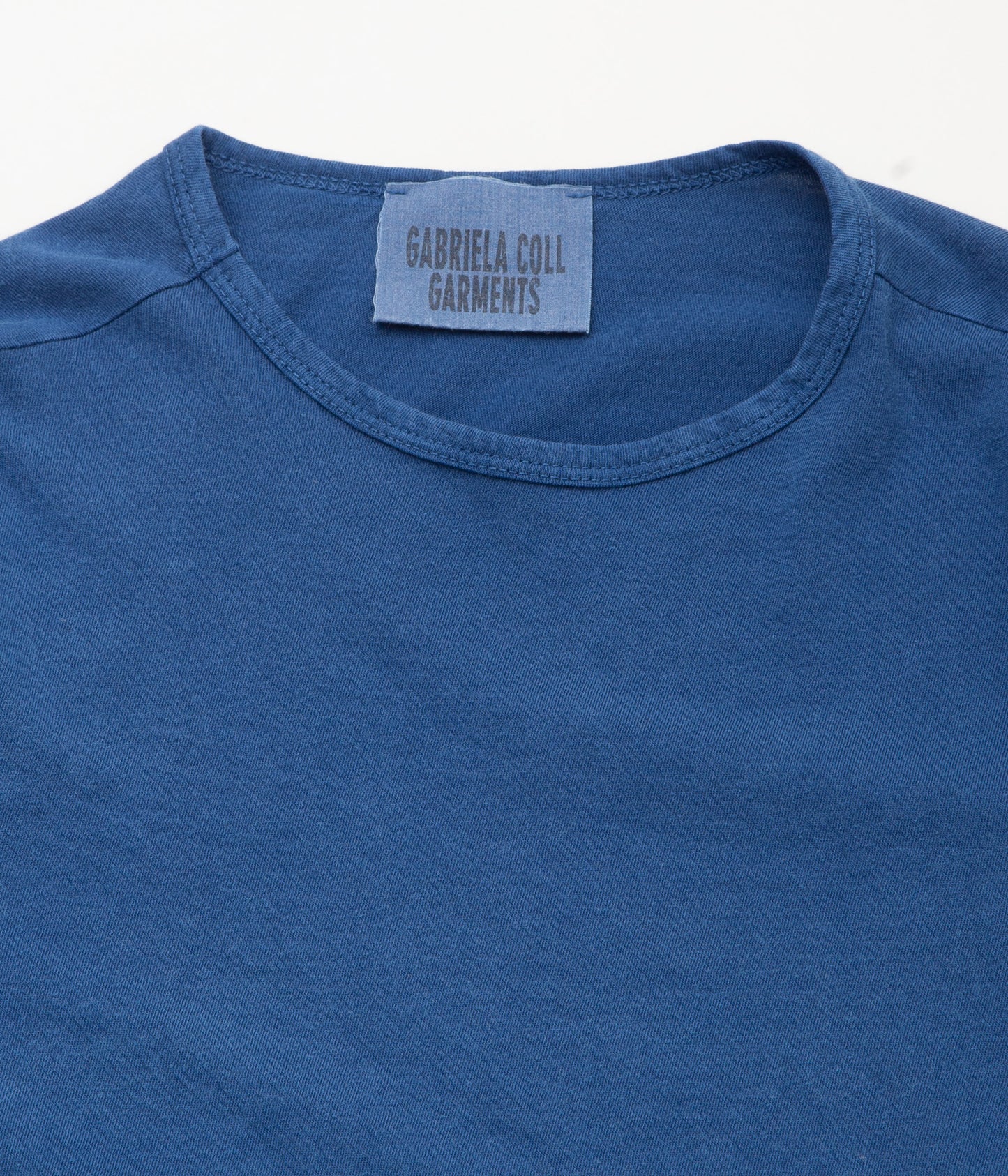 GABRIELA COLL GARMENTS ''NO.87 ORGANIC COTTON LONG SLEEVE T-SHIRT'' (BLUE)