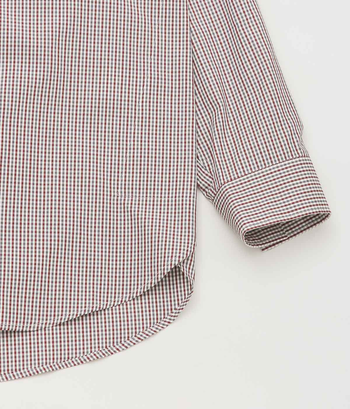 ANSNAM "EX SHIRT｜DEADSTOCK" (BURGUNDY×GREEN CHECK)