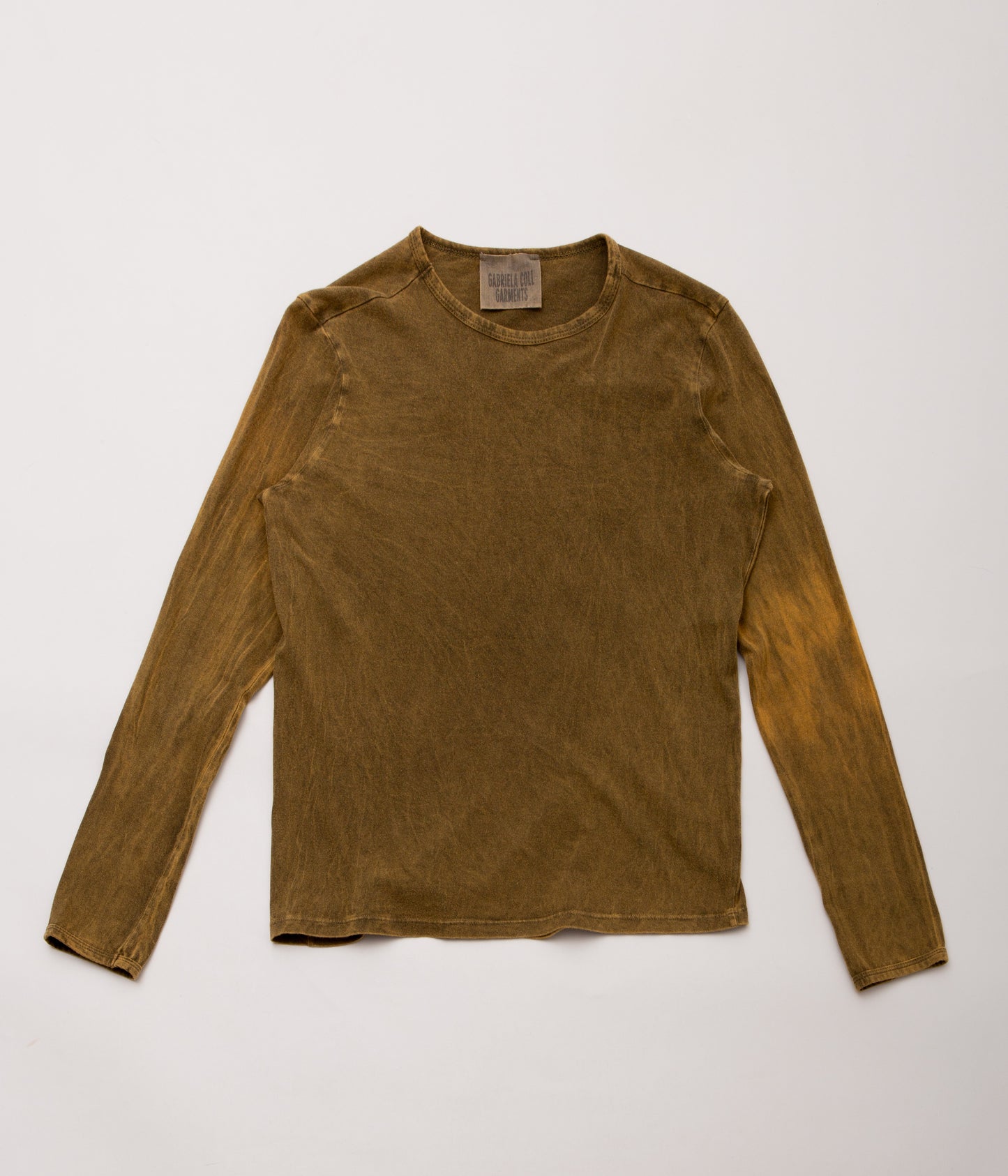 GABRIELA COLL GARMENTS ''NO.87 ORGANIC COTTON LONG SLEEVE T-SHIRT'' (OLIVE)