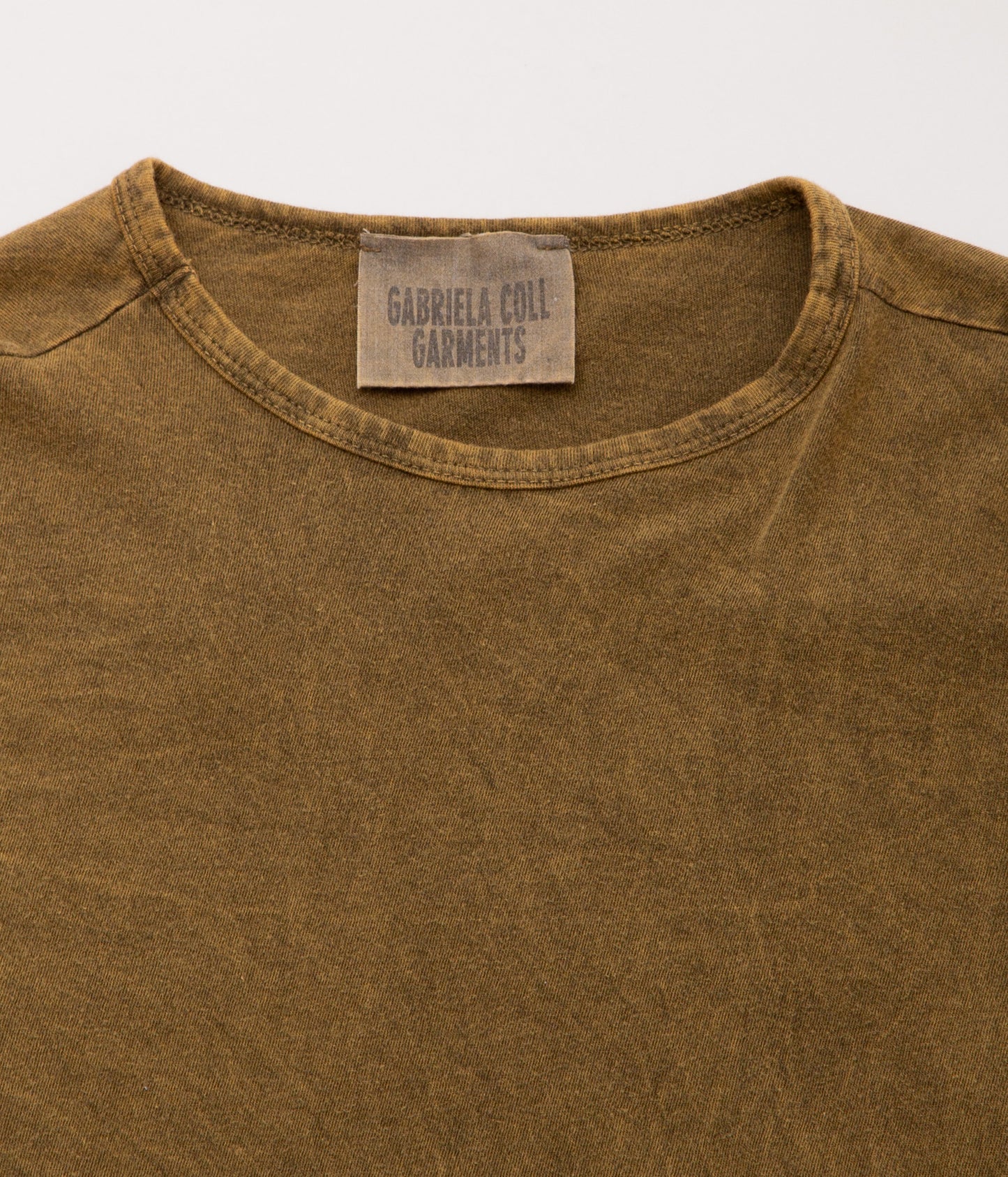 GABRIELA COLL GARMENTS ''NO.87 ORGANIC COTTON LONG SLEEVE T-SHIRT'' (OLIVE)