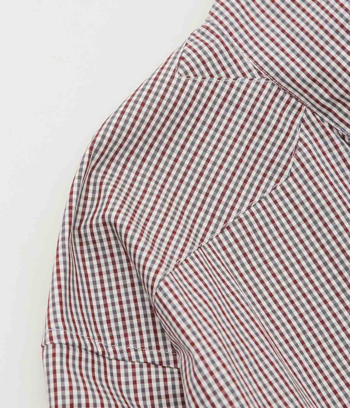 ANSNAM "EX SHIRT｜DEADSTOCK" (BURGUNDY×GREEN CHECK)