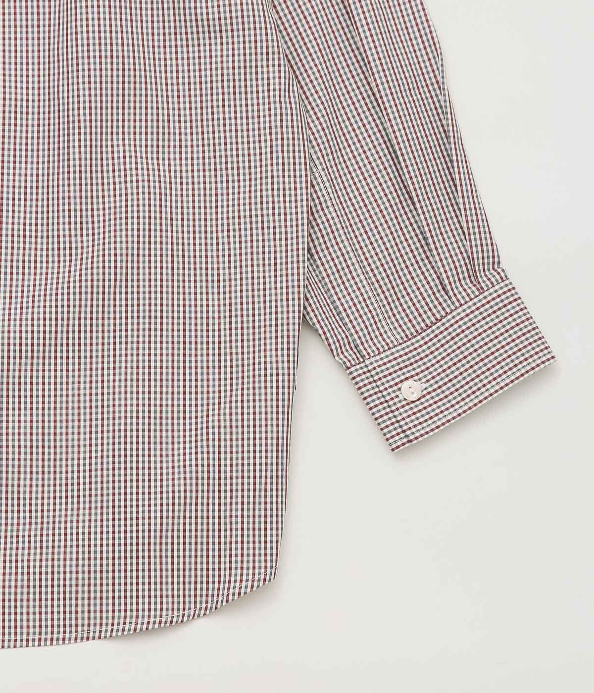 ANSNAM "EX SHIRT｜DEADSTOCK" (BURGUNDY×GREEN CHECK)