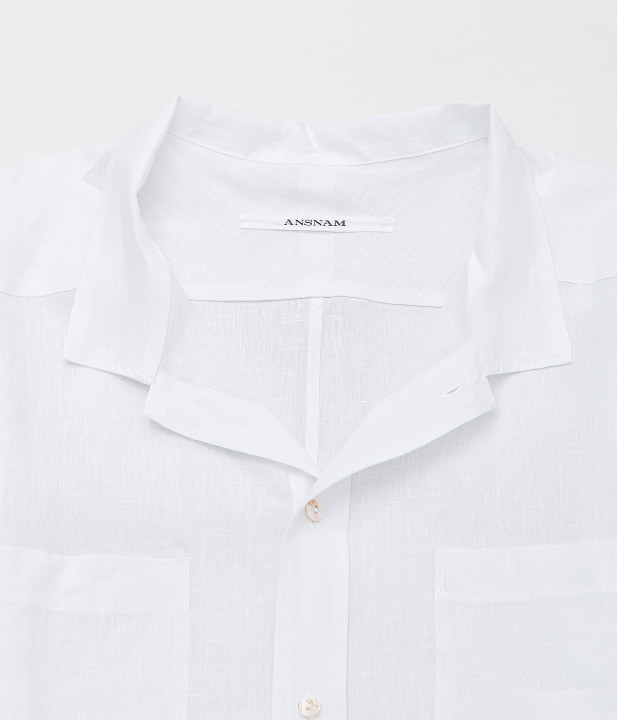 ANSNAM "EX SHIRT | DEADSTOCK" (WHITE LINEN)