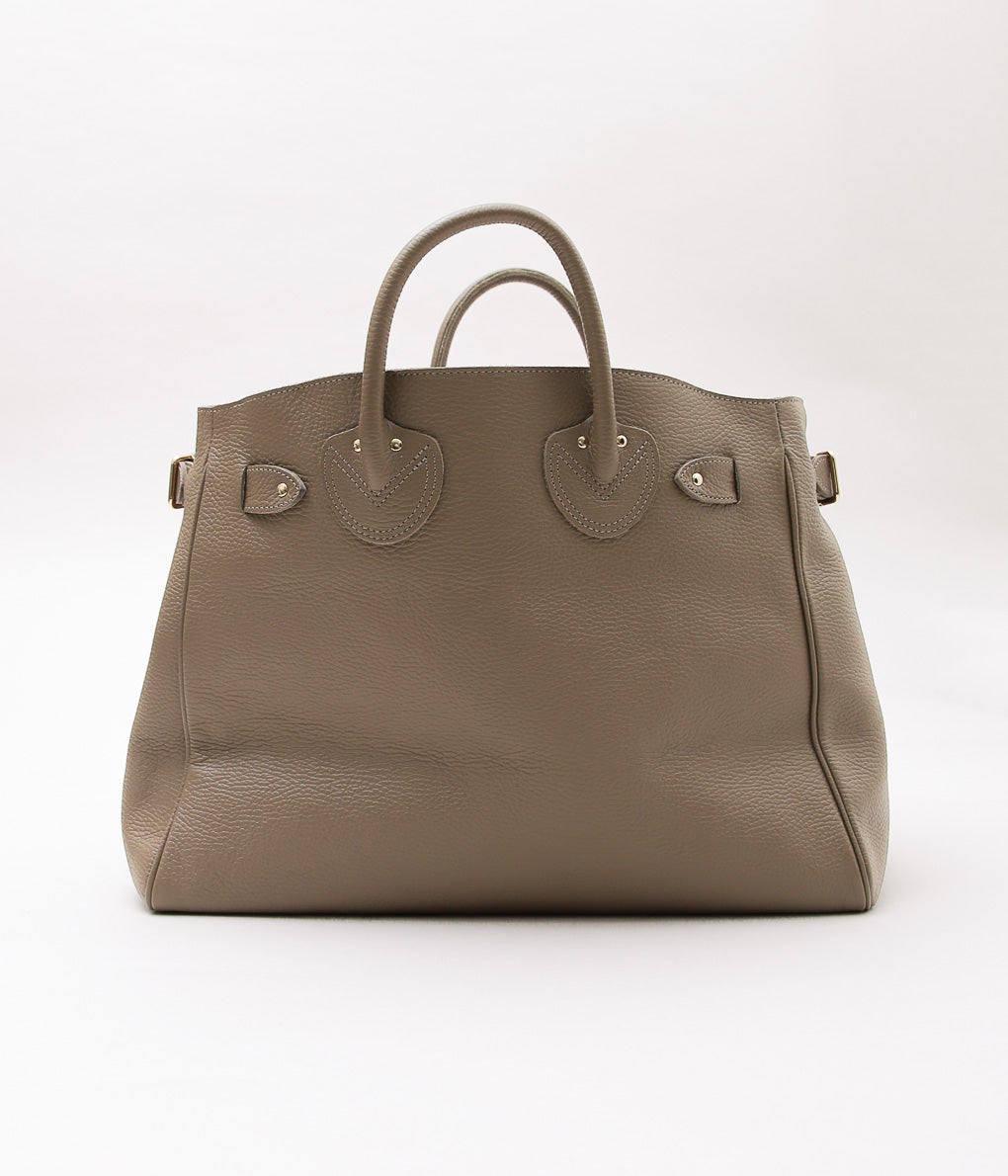 YOUNG&OLSEN THE DRYGOODS STORE ''EMBOSSED LEATHER BELTED TOTE M'' (ETOUPE)