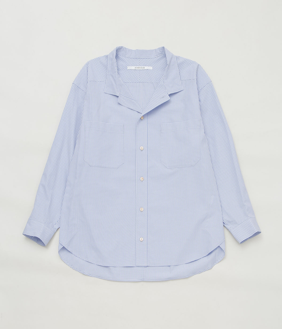 ANSNAM ''EX SHIRT｜DEADSTOCK'' (LIGHT BLUE GINGHAM CHECK)